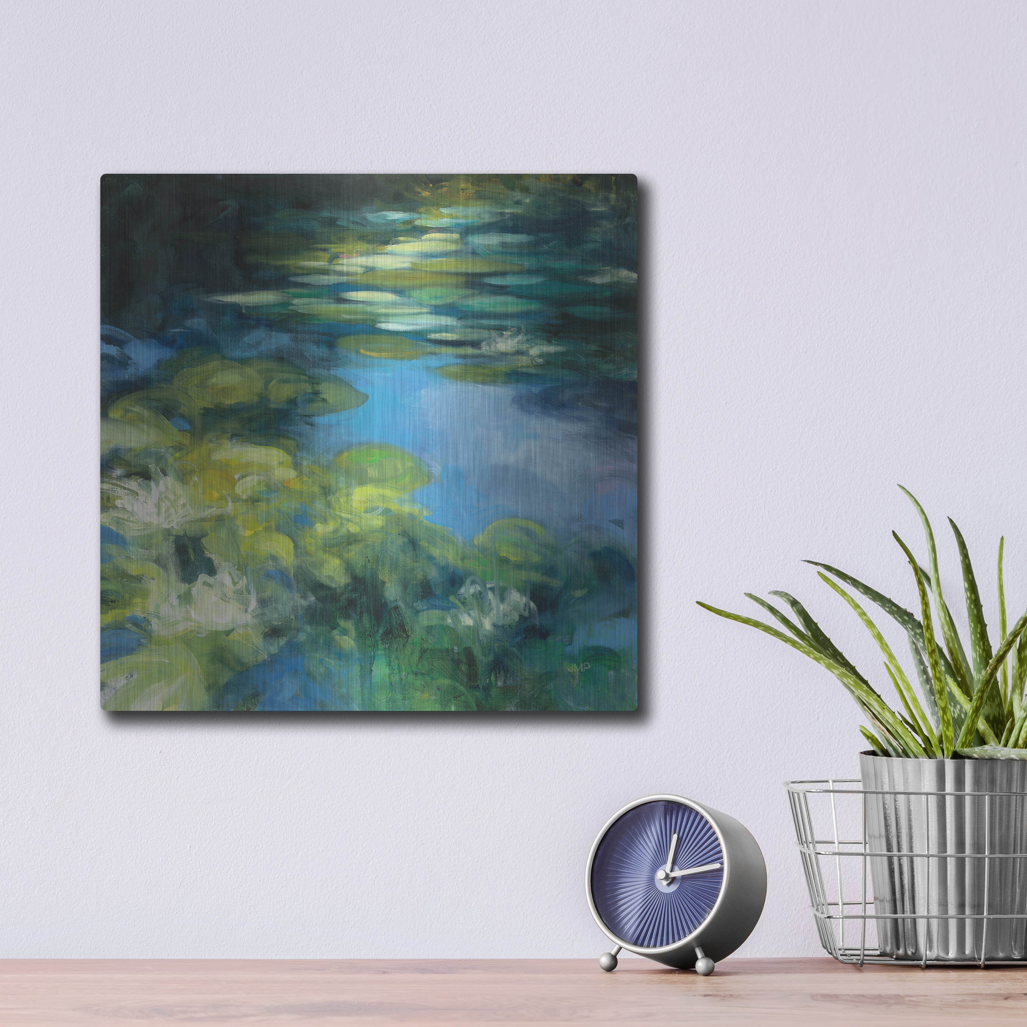Winston Porter 'Water Lilies 2' by Julia Purinton Metal Wall Art | Wayfair