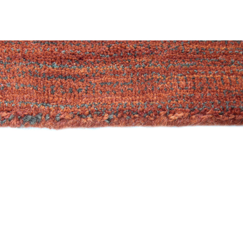 Burnt Orange Handmade Tufted Wool Rectangular Area Rug