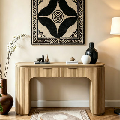American Country Vintage Two-Drawer Console Table