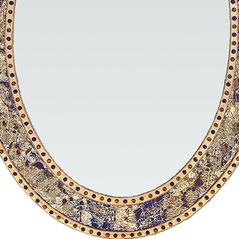 Kilmore Oval Wall Mirror, Fired Gold