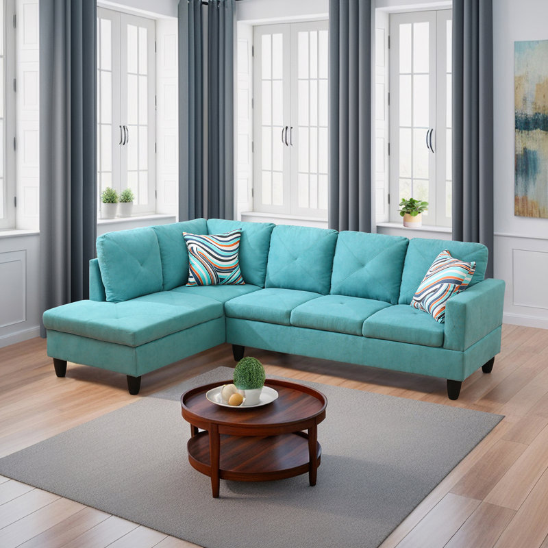 Pizarro Flannelette 2-Piece Living Room Sofa Set, Green