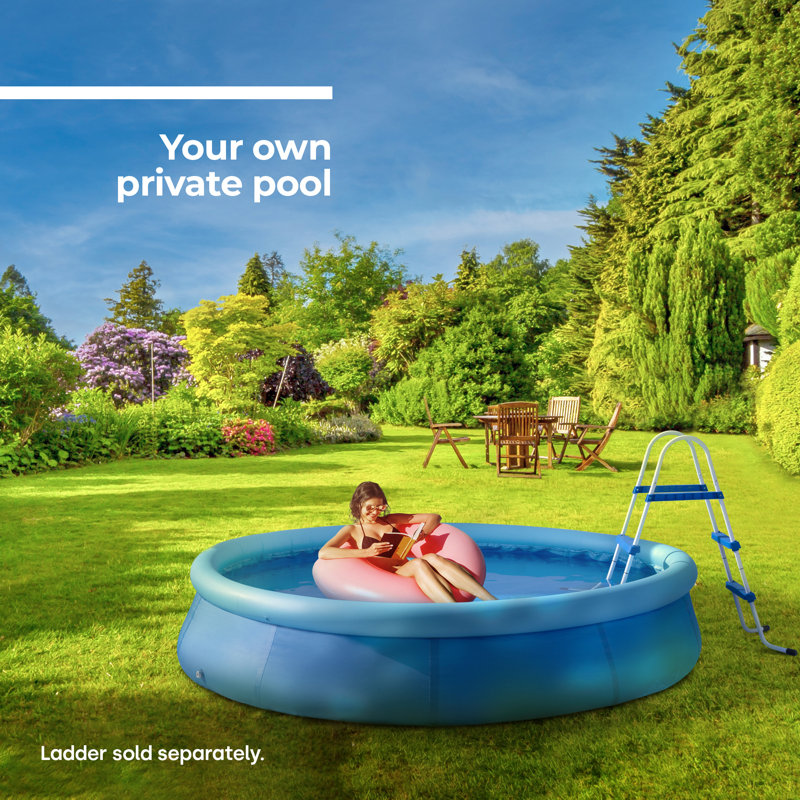 Aisleyne Plastic Round Inflatable Pool H x W x L, 77.00" x 300.00" 