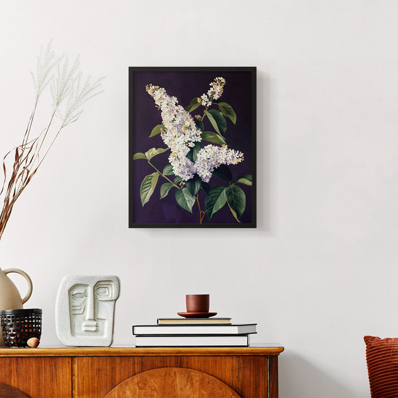 Série FLORAL CCxxxxi - Impression encadrée de qualité supérieure - Prêt à être accroché - Aucun clou requis, H 11 po x l 9 po