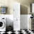 White Laundry Cabinet With Efficient Organization And Storage Space Elegant Convenient Hanging