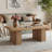 47.24" Farmhouse Rectangle Coffee Table, Large Wooden Center Table with Thick Base for Living Room