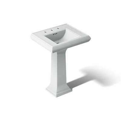 Memoirs 26.375" Tall Rectangular Pedestal Bathroom Sink with Overflow
