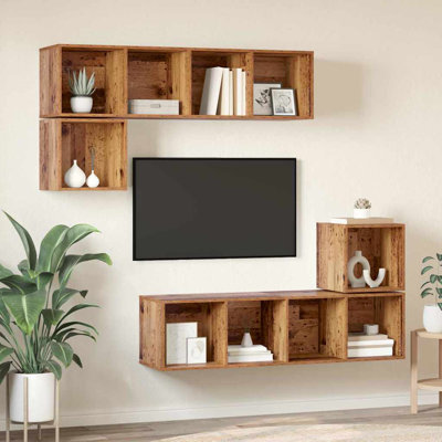 TV Cabinet Set 4 Pcs 37 X 37 X 142.5 Cm