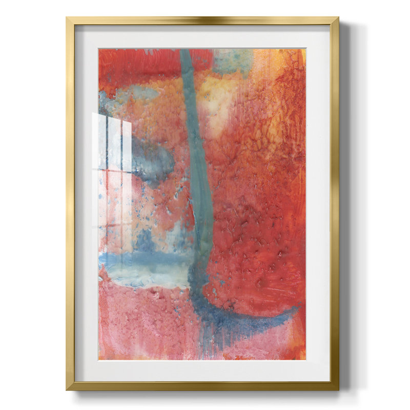 Printemps étape II - impression encadrée, H 25,5 po x l 17,5 po, Doré
