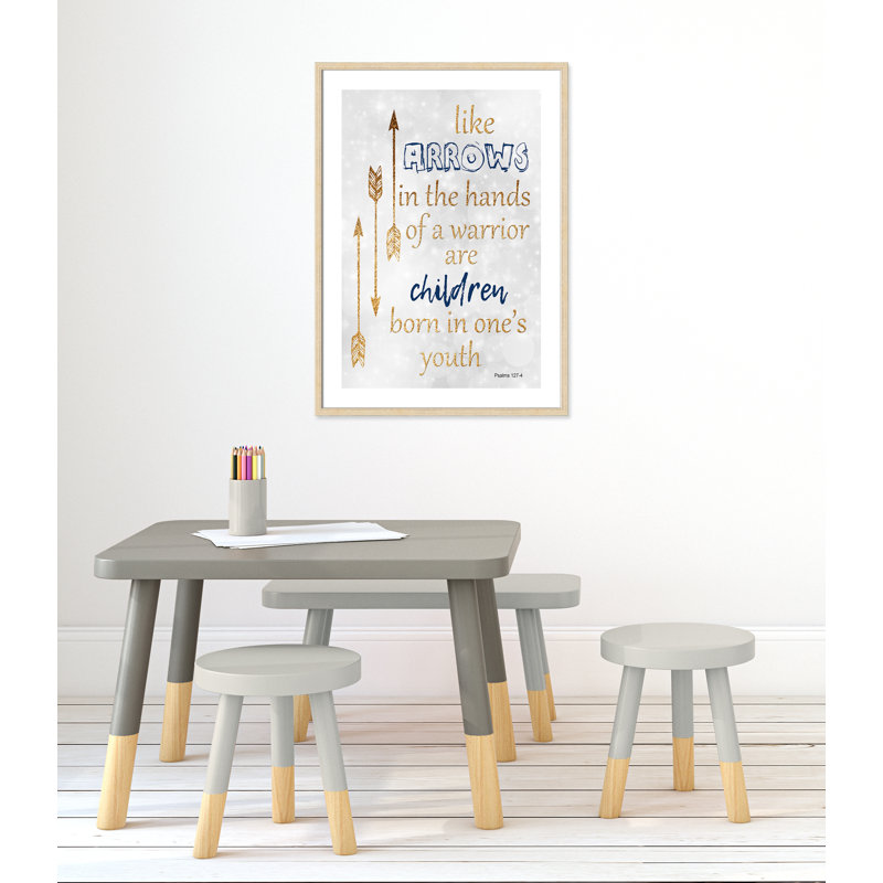 Impression sur papier pour enfants, H 34,5 po x l 24,5 po x P 1,18 po, Encadré de boîte beige