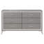 Ensemble de chambre à coucher en bois 3 pièces avec commode et 2 tables de chevet Maxo, gris-123098645-123098647