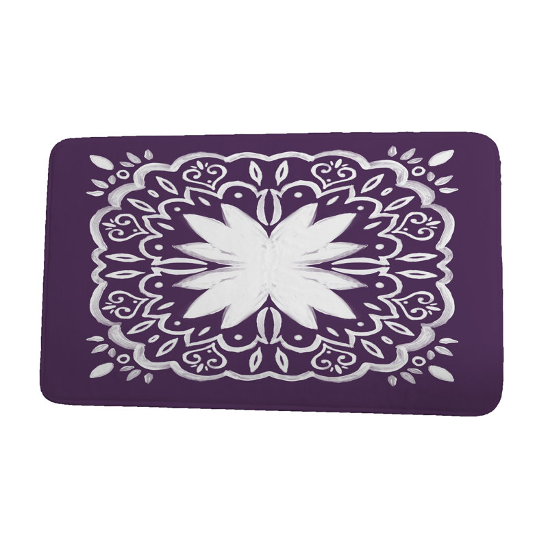 Tapis pour salle de bain Lower Hounslow, L 17 po x L 24 po, Mauve