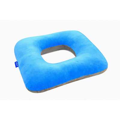 ComfortEase Relief Cushion - Donut Pillow for Hemorrhoid, Postpartum, Pregnancy, Bed Sores, Piercing. Seat Cushion for Pressure Relief, Sciatica, Tailbone, Hip, Leg, Back Support. Blue