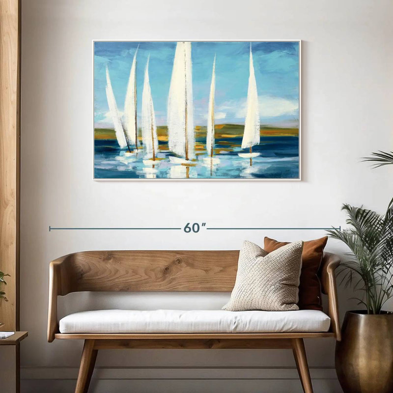 Horizon, Floating Frame White, 43" X 29"