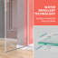 Porte de salle de bain pivotante à panneau pivotant sans cadre 32 "- 33 1/4" x H 72 "en verre trempé avec poignée-101257029-101257030