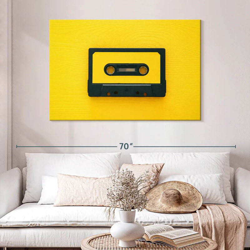 Cassette jaune Abarca, H 32 po x l 48 po