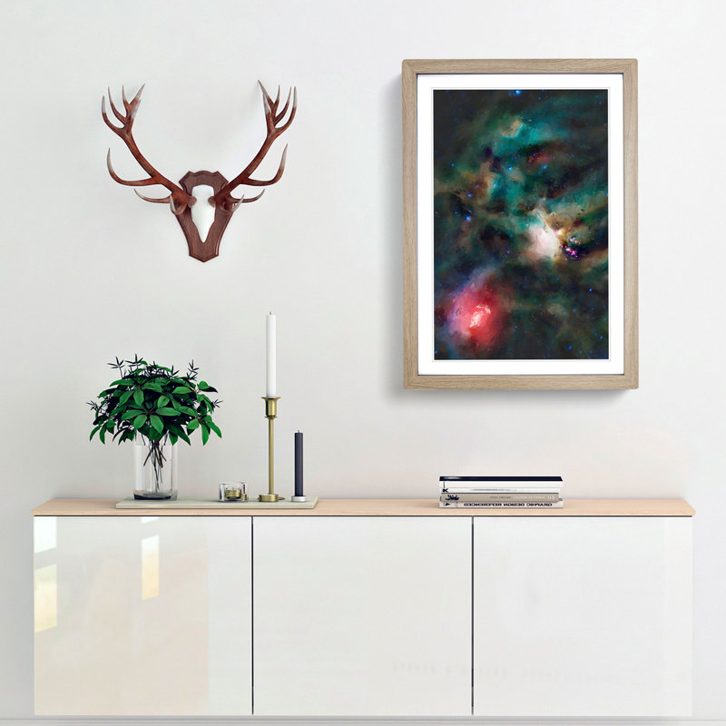 Universe in Abstract Vol.22 - Picture Frame Graphic Art Print, 48cm H x 36cm W x 2cm D, Oak Framed