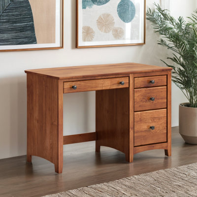 Malani 4 Drawer Solid Wood Desk
