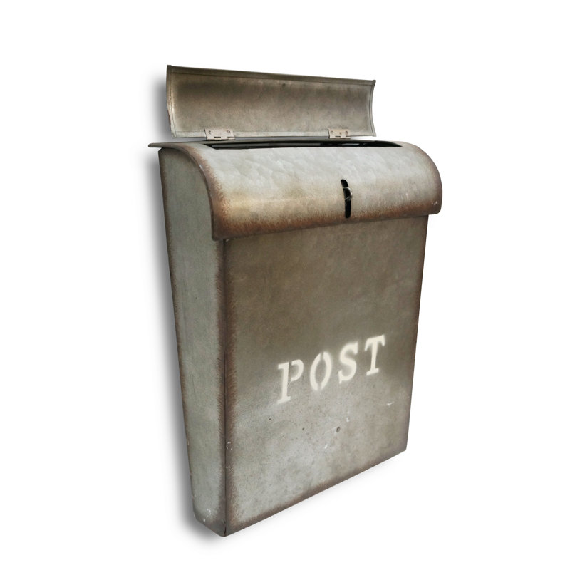 Emily Rustic Metal Lockable Wall Mounted Mailbox