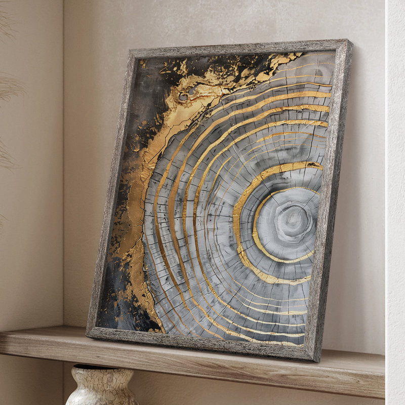 Reproduction encadrée ABSTRACT Series CCLxxx - bois massif, H 11 po x l 9 po