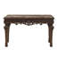 Console traditionnelle en bois massif avec plateau en marbre