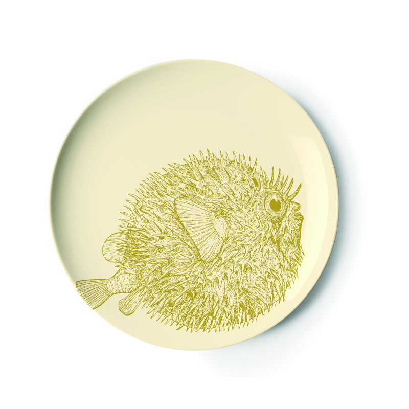 Teo Sealife 4 Piece Melamine Salad Plate Set