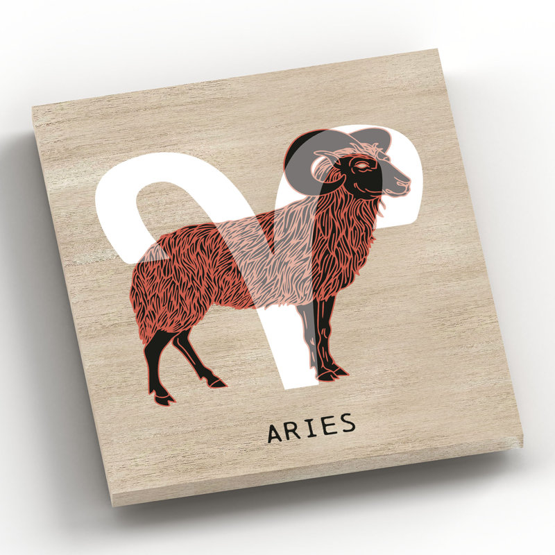 Kana Zodiac Aries - Print on Wood
