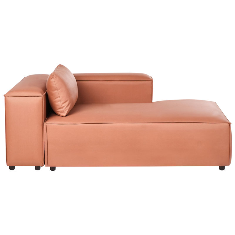 Bledi Faux Leather Chaise Lounge, Right Hand Facing