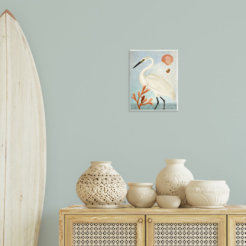 Art mural traditionnel d'aigrette traditionnelle par Susan Arnot