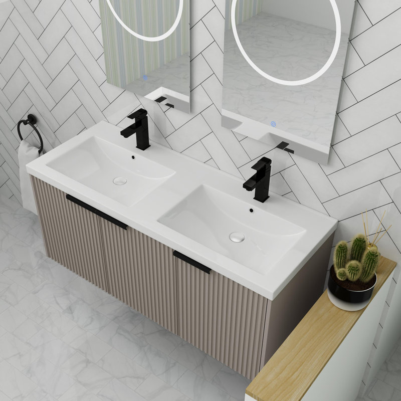 Meuble-lavabo 48 po avec lavabo en résine, Kaki