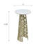 Table d'appoint avec plateau décoratif en marbre et table d'appoint moderne avec base en aluminium