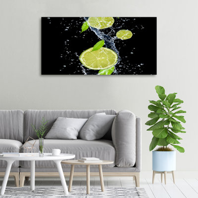 Limes And Water - Wrapped Canvas Print
