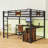 Queen Loft Bed With Desk And Storage Drawers,Ladder