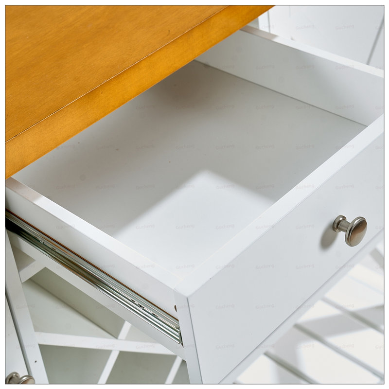Console polyvalente avec 2 portes, 1 tiroir, support à vin et tablette de rangement polyvalente