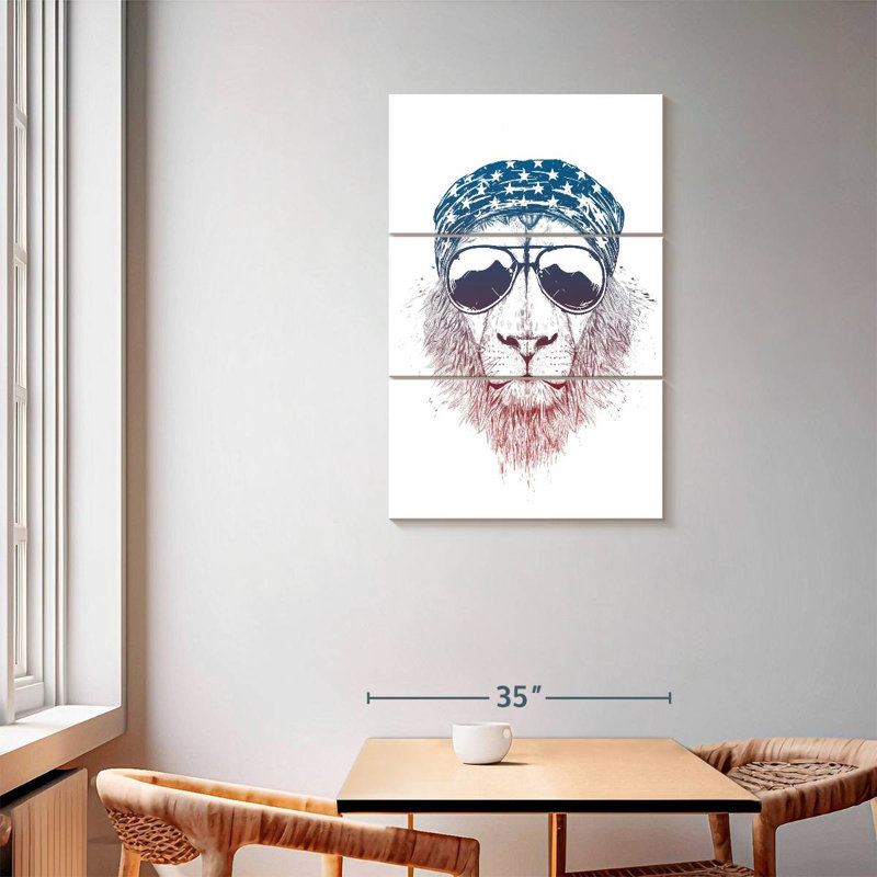 Brampt Wild Lion, 57" H x 36" W
