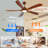 60 Inch  Wood Ceiling Fans With Lights And Remote, 5 Solid Wood Blades,Modern  Low Profile Ceiling Fan With Light, 6 Speed, Reversible DC Motor, For Bedroom/Outdoor/Farmhouse/Patios