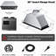 Hotte de cuisine 36 pouces 900 CFM convertible à 4 vitesses en acier inoxydable noir avec bouton poussoir et lumières DEL-120430909