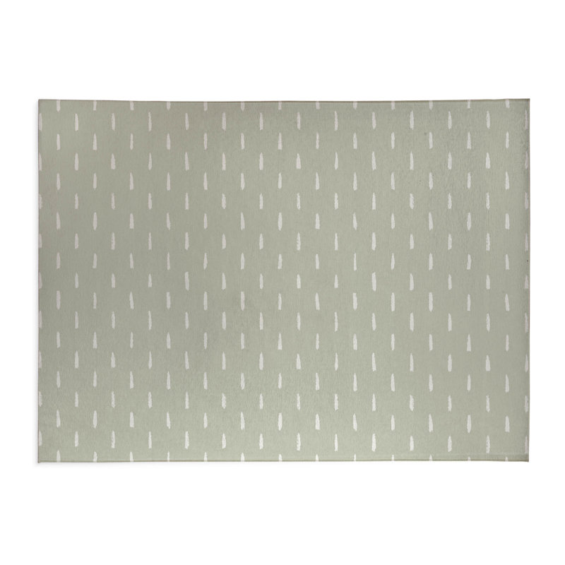 Long Drop Kids Play Mat, Light Green, Rectangle 24" x 36"