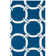 Tapis bleu marine / ivoire crocheté à la main Hadriana