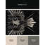 Tapis lavable à la machine Ozgur Thunderbird Art Deco Starburst en noir - reliure noire-519044034