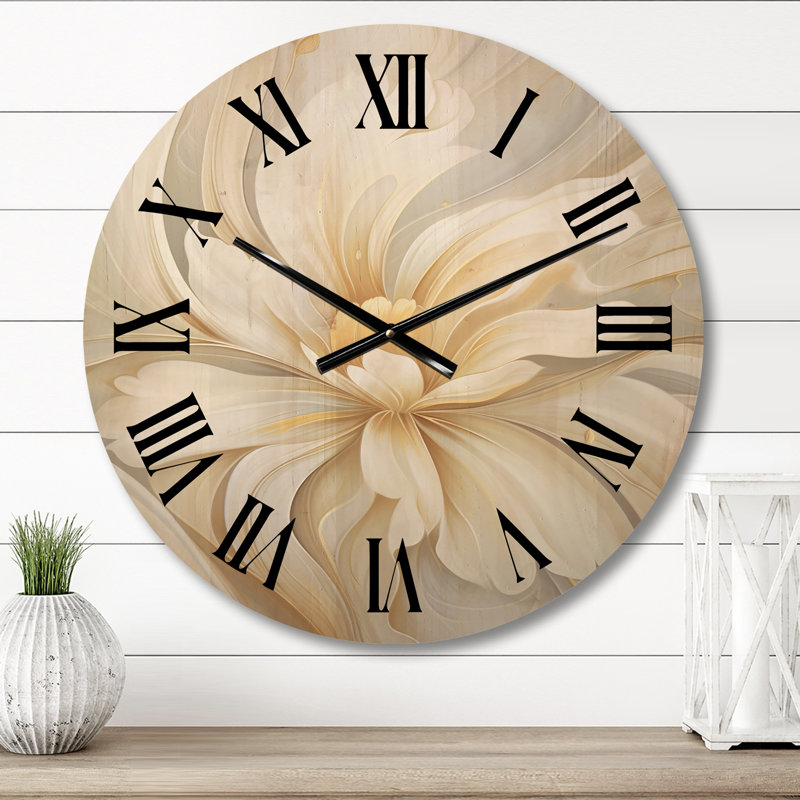 Horloge murale en bois massif Nagma, Moyenne