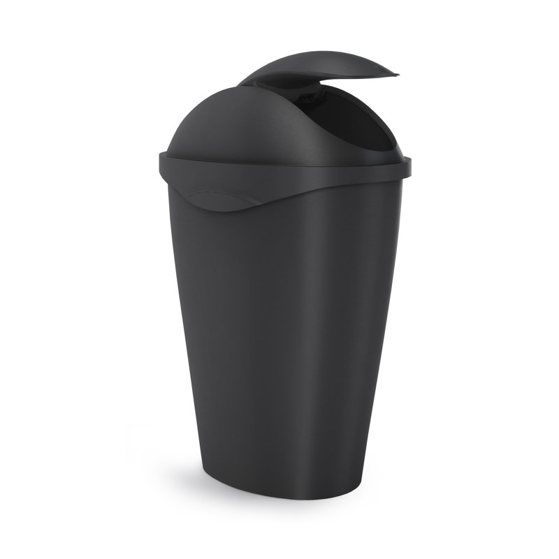 Poubelle à couvercle pivotant 12 gallons Calhoon, Noir