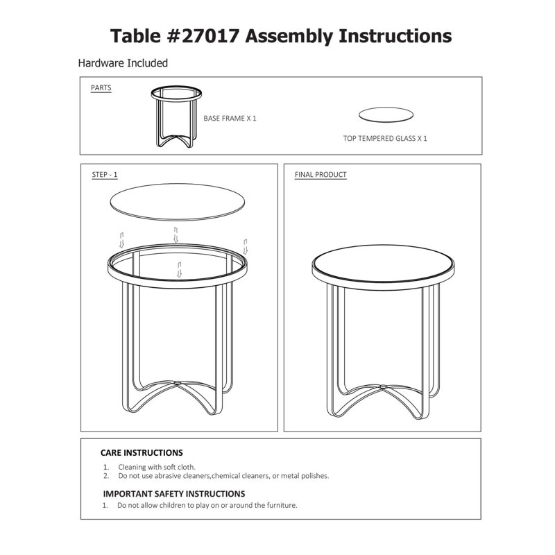 Round Metal Side Table
