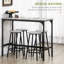 Ensemble de table de bar 5 pièces à hauteur de comptoir, table de salle à manger rustique 43,25 po avec 4 tabourets de bar, table de cuisine avec plateau en bois pour pub, salle à manger