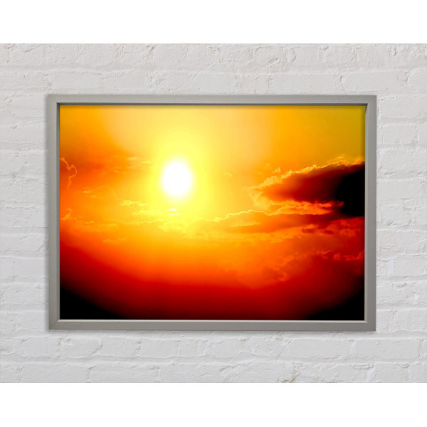 Ebern Designs Stunning Sunset Sun Above The Sea - Single Picture Frame ...
