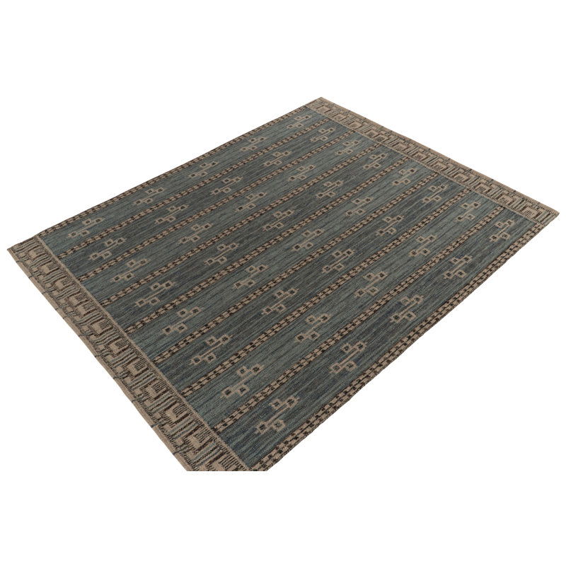 Scandinavian Wool Geometric Area Rug, Rectangle 12' x 16'