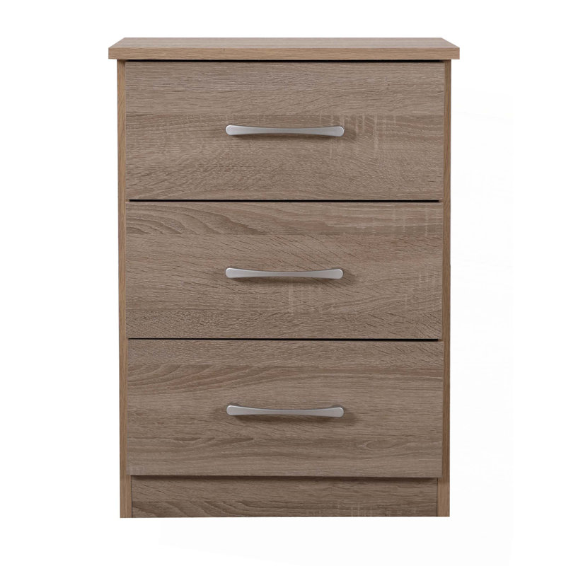 Table de chevet contemporaine avec tiroir, Marron clair