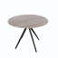 Huetter aspen 1000mm oak foiled round table & 4 fabric chair Set-497193088-482160478