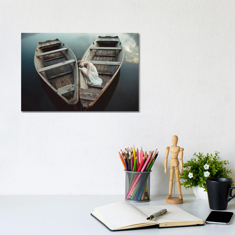 Boats by Dorota Górecka - Wrapped Canvas Print, 20.32 cm H x 30.48 cm W