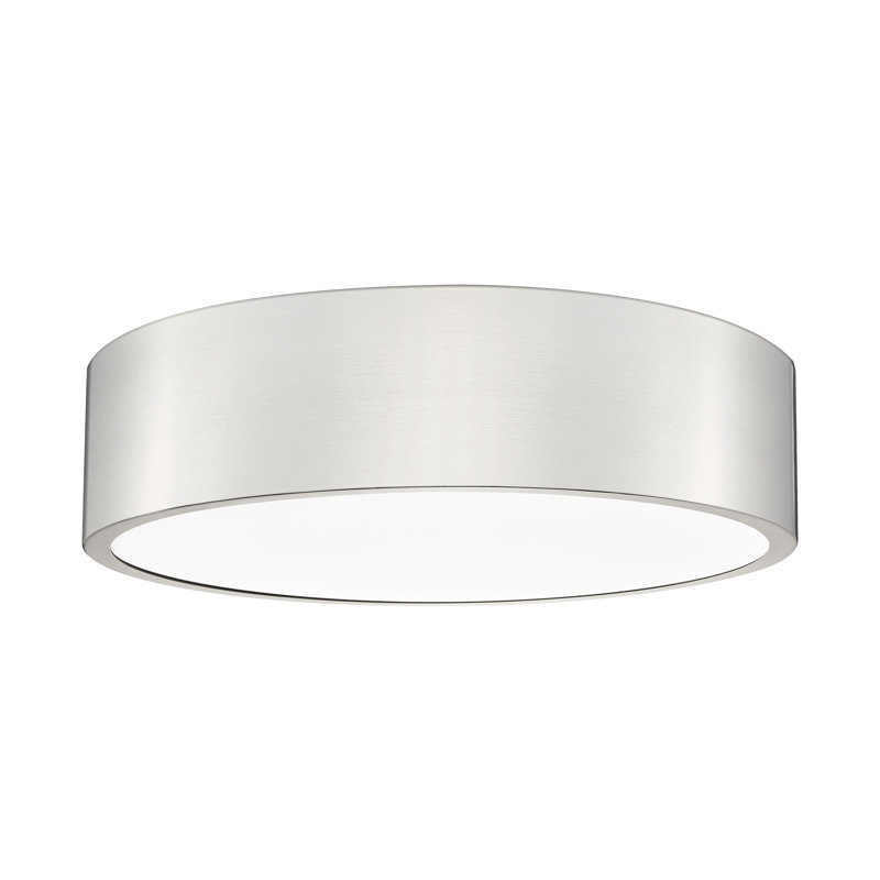 Plafonnier encastré 1 lumière Henriqueta 16 pouces, Nickel brossé
