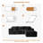 Vivelle 108'' Cloud Upholstered Boneless Sectional Couch With Chaise L-Shape Modern Modular Sofa For Living Room Bedroom No Assembly Required-1784288229-1782903507